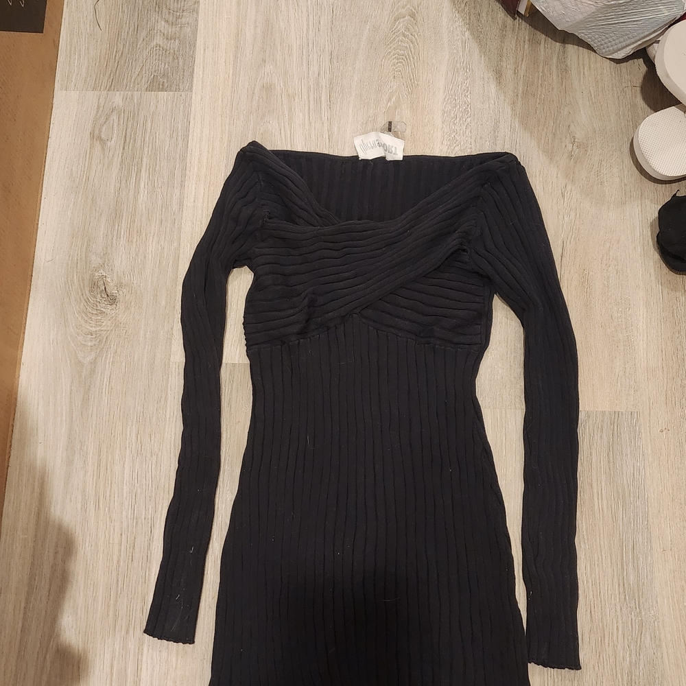 Opera Sports Long Sleeve Perfect Mini Black Dress Vintage Size Approx xs/s